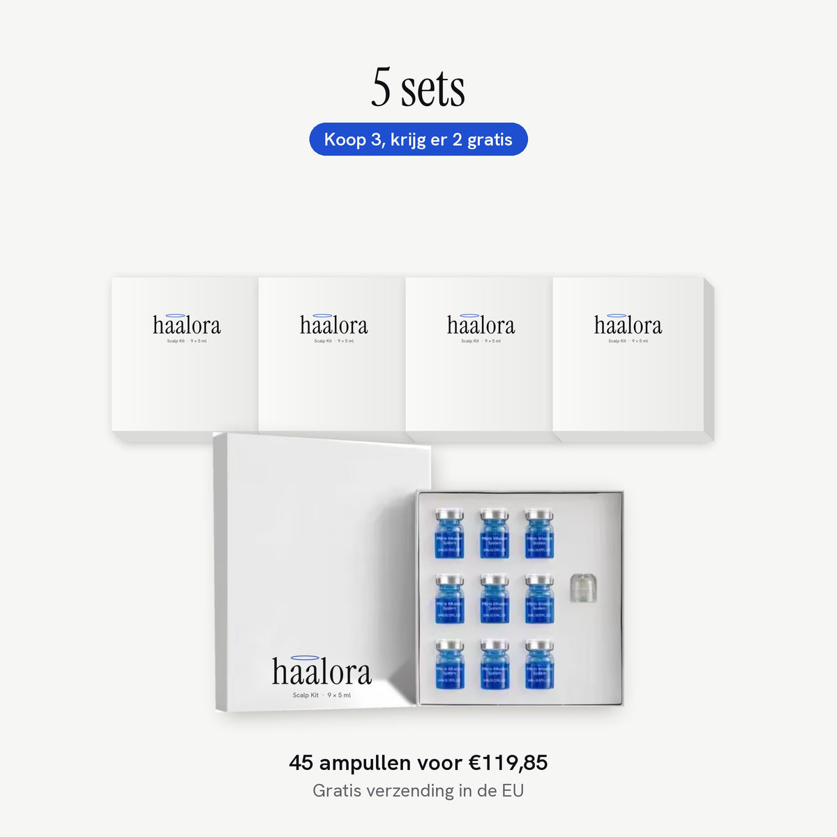 Haalora Scalp Kit – bundel 5 sets, koop 3 krijg er 2 gratis
