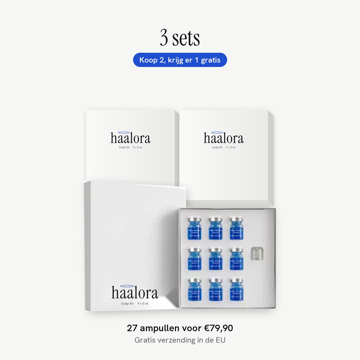 Haalora Scalp Kit – bundel 3 sets, koop 2 krijg er 1 gratis